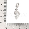 Rack Plating Alloy European Dangle Charms PALLOY-S189-32P-3