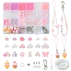 Glass with Transparent Acrylic Beads for DIY Mobile Phone Chain Making Kit DIY-FS0006-74A-1