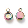 Ion Plating(IP) 304 Stainless Steel Pendant Cabochon Settings STAS-I162-01A-M-3