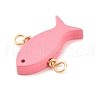 Spray Painted Wood Connector Charms PALLOY-JF01427-03-4