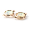 Resin Imitation Opal Connector Charms RESI-WH0021-55J-2