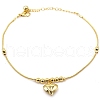 Heart Brass Charm Anklets for Women FS-WG07704-01-6
