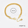Electroplate Brass Curb Chains Bracelets for Women LG0415-4
