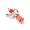 3Pcs Glass Pendants PALLOY-JF03664-02-4