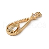 Brass Micro Pave Cubic Zirconia Pendants KK-F865-18G-2
