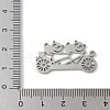 304 Stainless Steel Filigree Pendants STAS-E501-12P-3