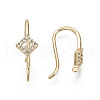 Brass Micro Pave Cubic Zirconia Earring Hooks KK-T063-018-NF-3