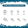 Unicraftale 80Pcs 4 Styles 201 Stainless Steel Spacer Beads STAS-UN0060-39-3