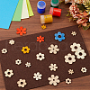 SUNNYCLUE 100Pcs Wooden Cabochons WOOD-SC0001-72-4