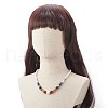 Natural & Synthetic Mixed Gemstone Graduated Beaded Necklace for Women NJEW-JN04187-3