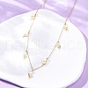 304 Stainless Steel Snake Tassel Necklaces NJEW-R026-20G-2