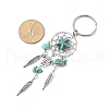 Alloy Magnesite Synthetic Turquoise Keychain HJEW-JKC01248-4