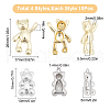 SUNNYCLUE 40Pcs 4 Style Alloy Pendants FIND-SC0003-16-2