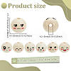 Fingerinspire 60Pcs 6 Styles Printed Wood European Beads WOOD-FG0001-46-2