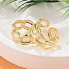 Brass Chain Shape Cuff Rings for Women RJEW-B119-11G-2