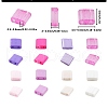 SUNNYCLUE 320Pcs 8 Colors 2-Hole Opaque Glass Seed Beads SEED-SC0001-15A-2