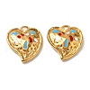 304 Stainless Steel Enamel Pendants STAS-D373-04G-1