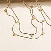 Heart 304 Stainless Steel Double Layered Necklaces for Women NJEW-C082-02G-1