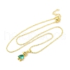 Brass Pave Cubic Zirconia Boy Love Pendant Necklaces for Women NJEW-S430-01G-04-2