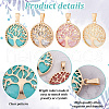   8Pcs 4 Styles Natural & Synthetic Mixed Gemstone Pendants G-PH0002-39G-4