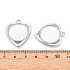 304 Stainless Steel Pendant Cabochon Component STAS-N114-05P-3