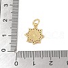Brass Micro Pave Clear Cubic Zirconia Pendants KK-E111-31B-G-3