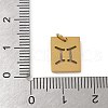304 Stainless Steel Charms STAS-R001-03G-03-3