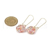 Resin Dangle Hoop Earrings EJEW-JE06352-01-4