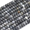 Natural African Black Opal Beads Strands G-P575-A31-6x4mm-2