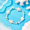 Synthetic Turquoise & Magnesite Beads Stretch Bracelets BJEW-JB11671-1