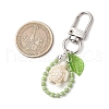 Starfish Turtle Synthetic Turquoise & Glass Seed Beads Pendant Decorations HJEW-JM03052-02-3