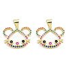 Brass Micro Pave Cubic Zirconia Pendants KK-N227-125-2