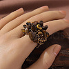 Natural Tiger Eye Chip Finger Rings FS-WG2FC3F-03-1