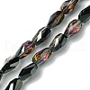 Transparent Electroplate Glass Beads Strands GLAA-K064-03A-HP01-1