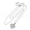 304 Stainless Steel Polymer Clay Rhinestones Heart Openable Pendant Necklaces for Women NJEW-Z065-13P-4