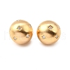 Brass Micro Pave Clear Cubic Zirconia Stud Earrings EJEW-S270-03G-2