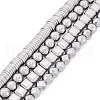 Cheriswelry 4 Strands 4 Styles Electroplated Non-magnetic Synthetic Hematite Beads Strands G-CW0001-12P-10