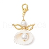 Angel Clam Shell Pendant Decoration HJEW-MZ00245-01-2