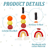 5Pcs 5 Styles Rainbow Wool Felt Car Air Vent Clips HJEW-DR00041-3