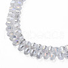 Electroplate Transparent Glass Beads Strands EGLA-N002-30-C08-2