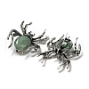 Dual-use Items Alloy Pave Jet Rhinestone Spider Brooch JEWB-C026-07B-AS-2