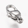 Tarnish Resistant Polished 316 Surgical Stainless Steel Lobster Claw Clasps X-STAS-Z013-12P-3