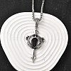 304 Stainless Steel Sword Pendant Necklaces for Women Men NJEW-Z076-02AS-1