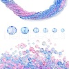 6 Styles Gradient Color Transparent Painted Glass Beads Strands DGLA-YW0001-28H-1