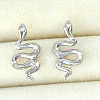 S925 Sterling Silver Clear Cubic Zirconia Snake Stud Earrings QQ4809-4