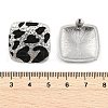 Leopard Print Brass Enamel Stud Earrings for Women EJEW-U055-15B-S-3
