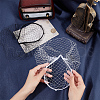 Gorgecraft 2Pcs 2 Colors Bridal Pearl Mesh Veil Cloth Hair Bands MRMJ-GF0001-50B-3