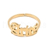 Ion Plating(IP) 304 Stainless Steel Constellation Open Cuff Ring for Women RJEW-C097-01G-07-2