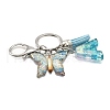 26Pcs Transparent Epoxy Resin & Transparent Acrylic & Faux Suede Tassel Keychain KEYC-JKC01202-5