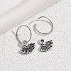 Elegant Brass Fan Hoop Earrings HK3249-4